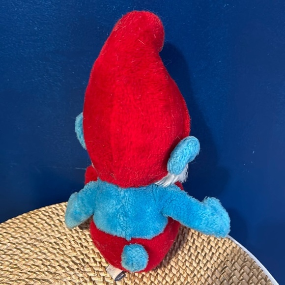Vintage 1979 Peyo Blue Papa Smurf  11" Firm Plush Stuffed Figure Wallace Berrie - Picture 3 of 5